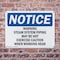 Signmission Hot Surface Sign, 7 in H x 10 in W, Plastic, Warning Steam System Piping May Be Hot Exercise OS-2PACK-NS-P-710-L-18920 - alternate 2